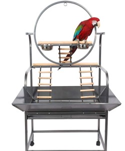 Parrot-Supplies Texas XL Macaw Parrot Stand Black